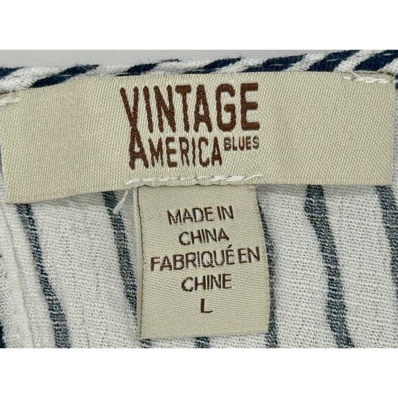 Vintage American Blues Boho Chic Cottagecore Earthy Ruffle Top Women Size L - Picture 6 of 8